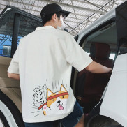 [Mã MASK154 giảm 15% tối đa 30K đơn từ 150K] Áo Sơ mi Shiba City Cycle áo cộc tay cổ bẻ form rộng dáng unisex Hàn Quốc